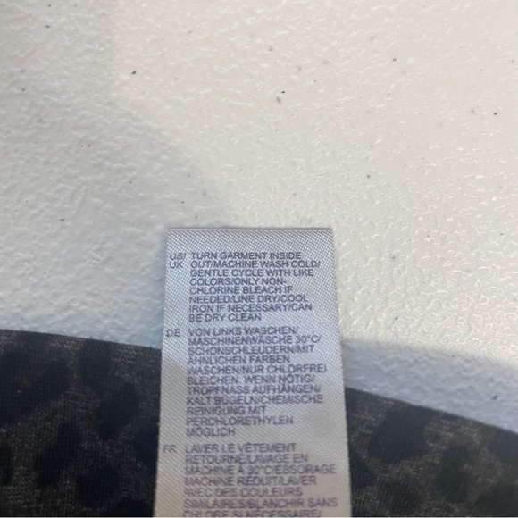 NYDJ Pull On Straight Leg Knit Pants Gray Leopard Print Soft & Stretchy Size 16 - Picture 12 of 14